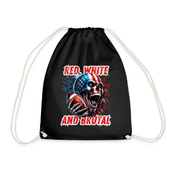 Crâne et football dans un style dynamique - Sac de sport léger - noir - Devant