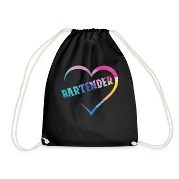Barman Mixologue Coeur - Sac de sport léger - noir - Devant