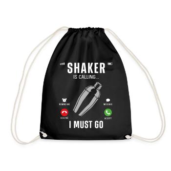 Bartender Mixologist Phone Display - Drawstring Bag - black - Front
