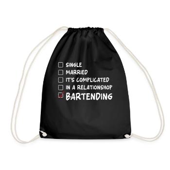 Bartender Mixologist Single - Turnbeutel - Schwarz - Vorne