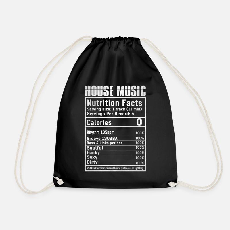 House Musik - Turnbeutel - Schwarz