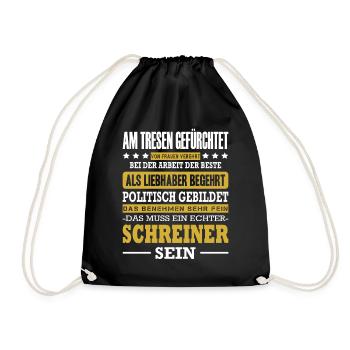 Schreiner Am Tresen Gefürchtet Schreinermeister - Turnbeutel - Schwarz - Vorne