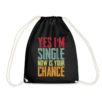, je suis célibataire, c’est ta chance - Sac de sport léger - noir - Devant