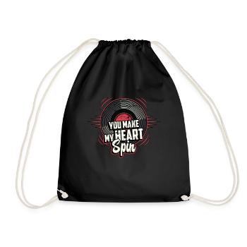Disques vinyles You Make My Heart Spin Platine vinyle - Sac de sport léger - noir - Devant
