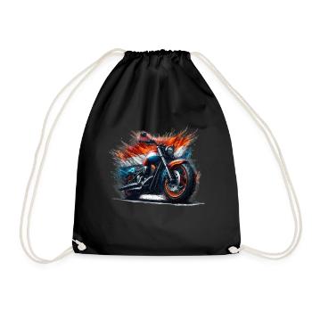 Dutch colors motorcycle shirts, motorcycle - Drawstring Bag - black - Front