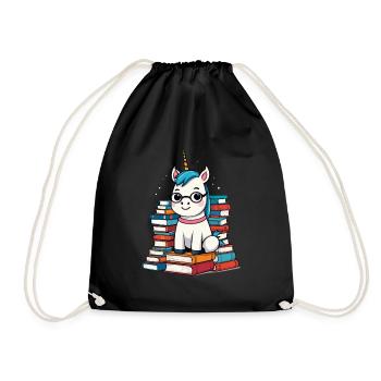 Mignon rat de bibliothèque licorne Créatures mythiques magiques - Sac de sport léger - noir - Devant