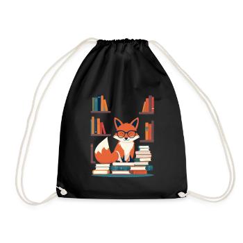 Cute Book Lover Funny Books Design - Drawstring Bag - black - Front