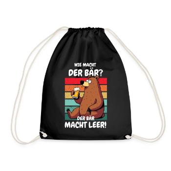 Bière Bière Boire Alcool Carnaval Barbecue Drôle - Sac de sport léger - noir - Devant