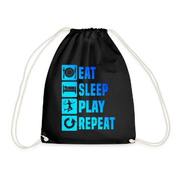 Squash Badminton Badminton Men's Badminton Player - Drawstring Bag - black - Front