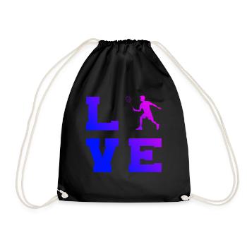Badminton Players Badminton Men Women Squash - Drawstring Bag - black - Front