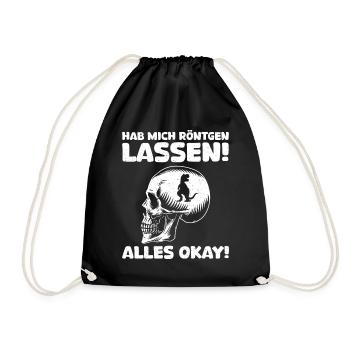 Röntgen Black humor and macabre style - Drawstring Bag - black - Front