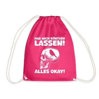 Röntgen Schwarzer Humor und makaberer Stil - Turnbeutel - Fuchsia - Vorne