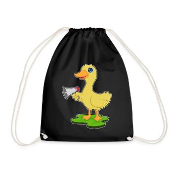 Duck Megaphone - Drawstring Bag - black - Front