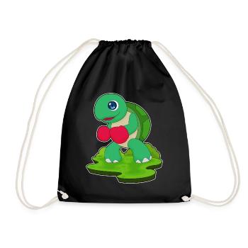 Turtle Boxer Boxing Gloves Boxing - Drawstring Bag - black - Front