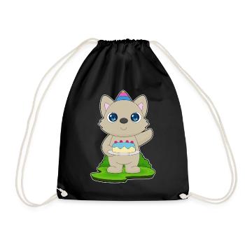 Gâteau d’anniversaire pour chat - Sac de sport léger - noir - Devant