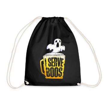Bartender Mixologist Halloween Pun - Drawstring Bag - black - Front