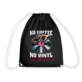 Disques vinyles No Coffee No Turntable Coffee Lover - Sac de sport léger - noir - Devant