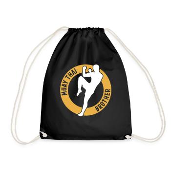 Muay Thai Fighter Brother Muay Thai Brother - Drawstring Bag - black - Front