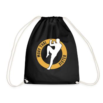 Muay Thai Fighter Sister Muay Thai Sister - Drawstring Bag - black - Front