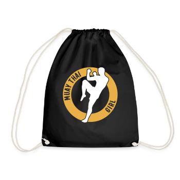 Muay Thai Fighter Muay Thai Girl - Drawstring Bag - black - Front