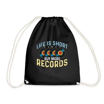 La vie des disques vinyles est courte Acheter plus de lecteur vinyle - Sac de sport léger - noir - Devant