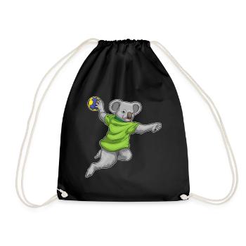 Koala Handball Player Handball - Drawstring Bag - black - Front