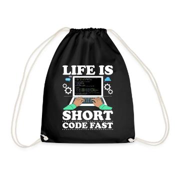 Programmer Computer Scientist Computer Nerd Gift - Drawstring Bag - black - Front