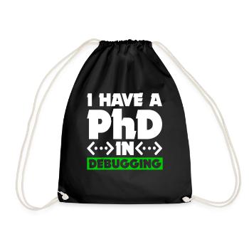 Programmer Computer Scientist Computer Nerd Gift - Drawstring Bag - black - Front
