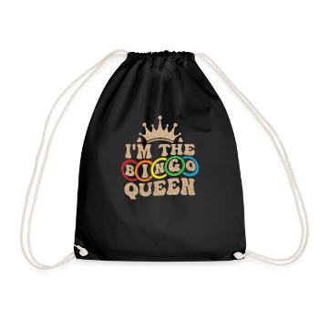 Bingo Player Bingo Game Bingo Game Games Bingo - Drawstring Bag - black - Front