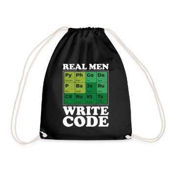 Programmer Computer Scientist Computer Nerd Gift - Drawstring Bag - black - Front