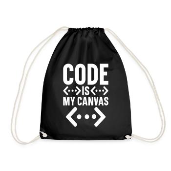 Programmer Computer Scientist Computer Nerd Gift - Drawstring Bag - black - Front