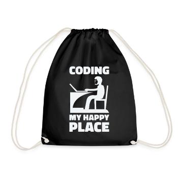 Programmer Computer Scientist Computer Nerd Gift - Drawstring Bag - black - Front