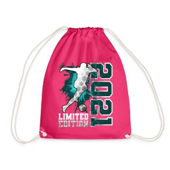 2021 Fußball Limited Edition Geburtstag - Turnbeutel - Fuchsia - Vorne