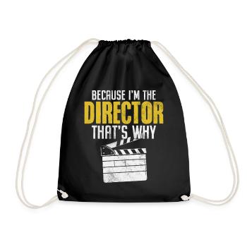 Parce que je suis le réalisateur, c’est pourquoi c’est drôle - Sac de sport léger - noir - Devant
