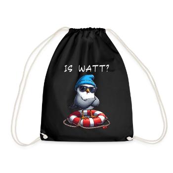 Hambourg Hambourg Mouette Wadden Mer Drôle - Sac de sport léger - noir - Devant