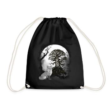 Halloween Renard de la forêt Renards Conte de fées Personnage de conte de fées - Sac de sport léger - noir - Devant