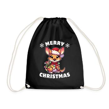 Chapeau de Noël Noël Fée Lumières Kangourou - Sac de sport léger - noir - Devant