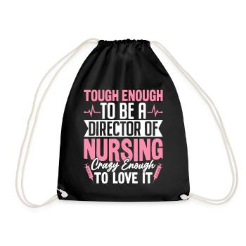 Directrice des soins infirmiers Funny Healthcare RN Nurse - Sac de sport léger - noir - Devant