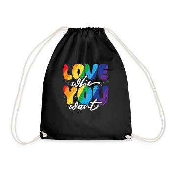 Gender Lesbians, Gays, Trans, Queer Rainbow - Drawstring Bag - black - Front