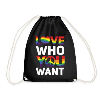 Gender Lesbians, Gays, Trans, Queer Rainbow - Drawstring Bag - black - Front