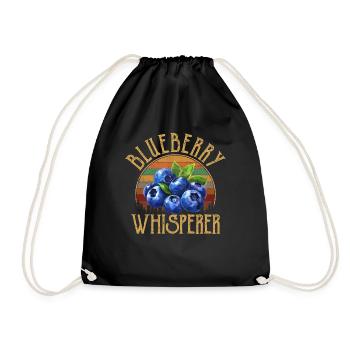 blueberry whisperer, blueberry - Turnbeutel - Schwarz - Vorne