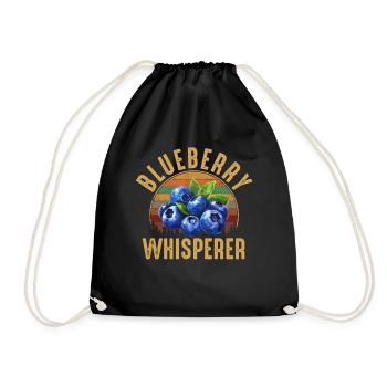 blueberry whisperer, blueberry - Turnbeutel - Schwarz - Vorne