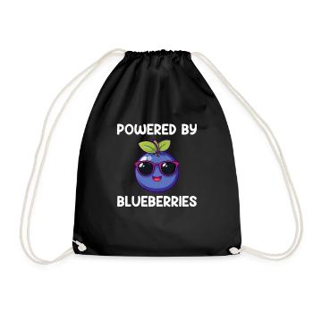 powered by blueberries, blueberry - Turnbeutel - Schwarz - Vorne