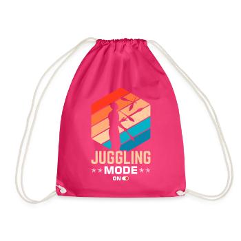 Witziger Jonglieren Spruch - Turnbeutel - Fuchsia - Vorne