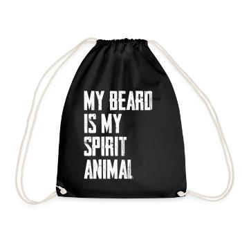 Ma barbe est mon animal spirituel - Sac de sport léger - noir - Devant
