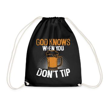 Bartender Mixologist God Knows - Turnbeutel - Schwarz - Vorne