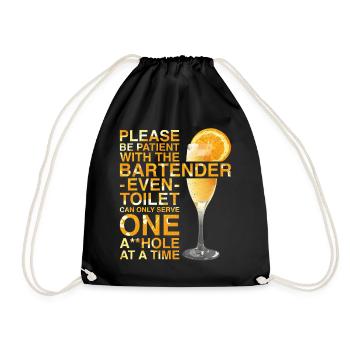 Bartender Mixologist Please Be - Drawstring Bag - black - Front