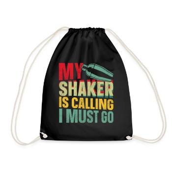 Bartender Mixologist My Shaker Is - Drawstring Bag - black - Front