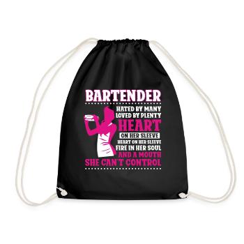 Bartender Mixologist Bartender - Turnbeutel - Schwarz - Vorne