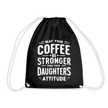 Caffeinated Attitude - Drawstring Bag - black - Front